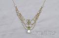 Edwardian Peridot Diamond and Freshwater Pearl Festoon Necklace