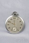 Platinum Open Face Pocket Watch Cartier