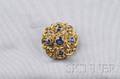 Art Nouveau 14kt Gold and Sapphire PendantBrooch Durand  Co