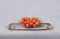 18kt Gold and Coral Safety Pin Cartier Paris