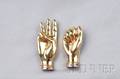 Pair of 14kt Gold Gemset Sign Language Clip Brooches Paul Flato