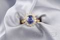 18kt Gold Color Change Sapphire and Diamond Ring