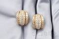 18kt Gold and Diamond Earclips Heyman Brothers