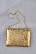 Ladys Art Nouveau 14kt Gold Calling Card Case