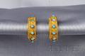 Etruscan Revival Gold and Turquoise Earrings