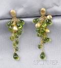 18kt Gold and Peridot Earpendants Marco Bicego