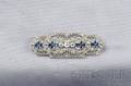 Edwardian Platinum Sapphire and Diamond Brooch