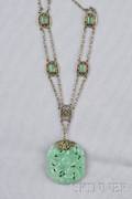 Carved Jadeite Pendant China