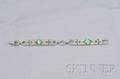 Art Deco Platinum Emerald and Diamond Bracelet