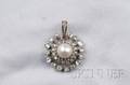 Antique Pearl and Diamond Pendant