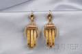 Antique 18kt Gold and Split Pearl Earpendants