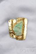 18kt Gold and Jade PendantBrooch Lore