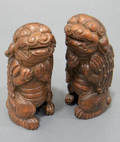 Pair of Bamboo Carvings