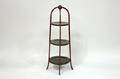 19th C Inlaid Three Tiered Plate Stand