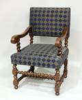 19th C Oak Barley Twist Armchair