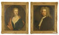 Pair of English oil on canvas portraits 18th c