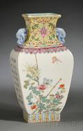 Porcelain Square Zun Vase