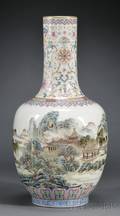 Famille Rose Baluster Vase