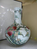 Large Peach Bottle Vase