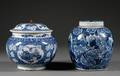Two Porcelain Covered Jars