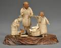 Group of Three Carved Ivory Figures