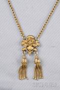 Antique 14kt Gold Tassel Necklace