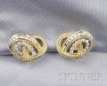 18kt Gold and Diamond Earclips