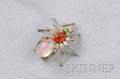 Gemset Spider Brooch