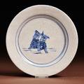 Dedham Pottery Scottie Dog Plate