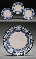 Four Dedham Pottery Plates