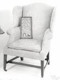 American Federal mahogany wing chair ca 1800