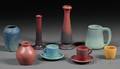 Eight Pieces of Arts  Crafts Pottery
