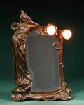 Art Nouveau Mirrored Table Lamp