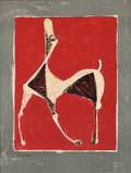 After Marino Marini Italian 19011980 Horse on Red Ground