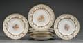 Assembled Set of Ten Meissen Porcelain Plates