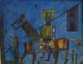 American School 20th Century Medieval Rider Abstract