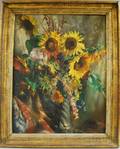 Stephen Juharos American 19132010 Still Life with Sunflowers