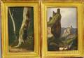 European School 20th Century Lot of Two Works Moss Covered Tree