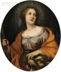 Continental School 17th Century Style Saint Margaret