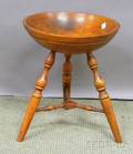 Wallace Nuttingtype Colonial Revival Maple Bowl on Stand
