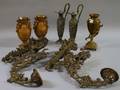 Seven Victorian Decorative Metal and Pottery Items