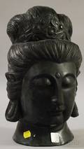 Carved Hardstone Head of Buddha