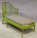 Stickley Colonial Revival Windsorstyle Greenpainted Maple Chaise