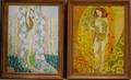 American School 20th Century Lot of Two Allegorical Figures of Spring and Fall