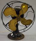 Vintage Emerson Brass and Blackpainted Metal Electric Table Fan