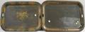Two Large Rectangular Painted and Giltstencil Decorated Tole Trays
