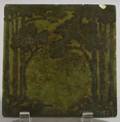 Marblehead Pottery Green Glazed Treesdecorated Tile