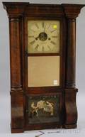 Forestville Empire Mahogany Veneer Shelf Clock