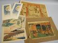 Lot of Seven Unframed Japanese Woodblock Prints
