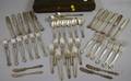 Thirtytwo Piece Reed  Barton Silverplated Flatware Set with a Twelvepiece Rogers Silverplated Partial Flatware Set
